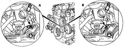  Замена вспомогательного ремня на 6-цилиндровых   двигателях SOHC Mercedes-Benz W124
