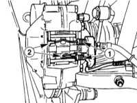  Замена колодок переднего дискового тормоза Mercedes-Benz W203