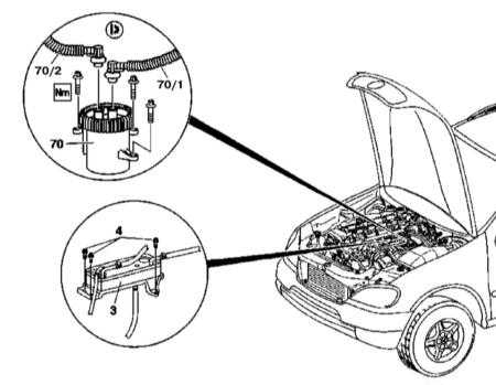  Проверка системы питания, замена топливного фильтра Mercedes-Benz W163