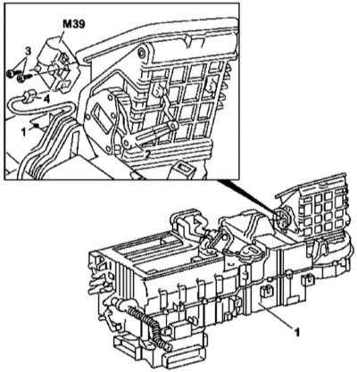  Снятие и установка шагового электромотора привода заслонки переключения режимов циркуляции воздуха Mercedes-Benz W163