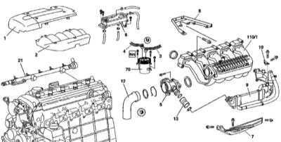  Обслуживание компонентов впускного воздушного тракта Mercedes-Benz W163