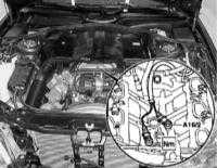  Снятие и установка датчиков детонации (KS), - бензиновые двигатели Mercedes-Benz W163