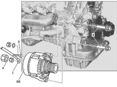  Снятие и установка генератора Mercedes-Benz W163
