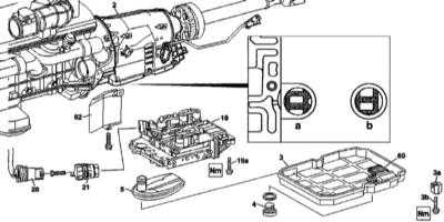  Снятие и установка электрогидравлического блока управления переключениями Mercedes-Benz W163