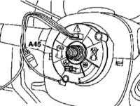  Снятие и установка рулевого колеса и спирального контактного барабана рулевой колонки Mercedes-Benz W163