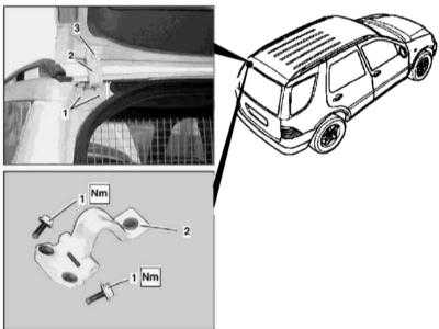  Снятие и установка петель двери задка Mercedes-Benz W163