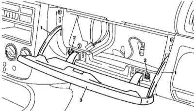  установка и регулировка крышки главного вещевого ящика (модели выпуска по 31.08.99) Mercedes-Benz W163