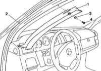  Снятие и установка панелей отделки кузовных стоек Mercedes-Benz W163