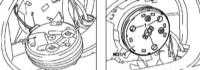  Снятие и установка электромоторов привода регулировки положения дверных зеркал заднего вида Mercedes-Benz W163