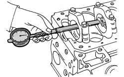 Замер внутреннего диаметра вкладышей подшипников с помощью нутромера