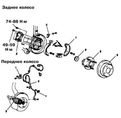  Снятие и установка колесных датчиков Mitsubishi Galant