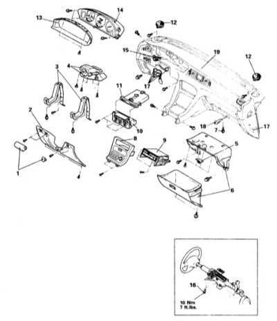  Снятие и установка панели приборов Mitsubishi Galant