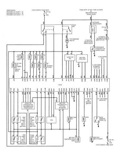  Система управления двигателем, модели Diamante 3.0 л SOHC 1994   - 1995 г.г. вып. Mitsubishi Galant