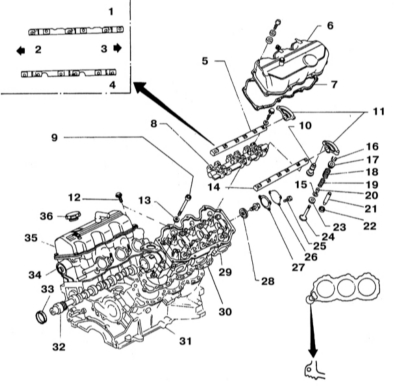  Порядок разборки двигателя при подготовке его к капитальному ремонту Nissan Maxima QX