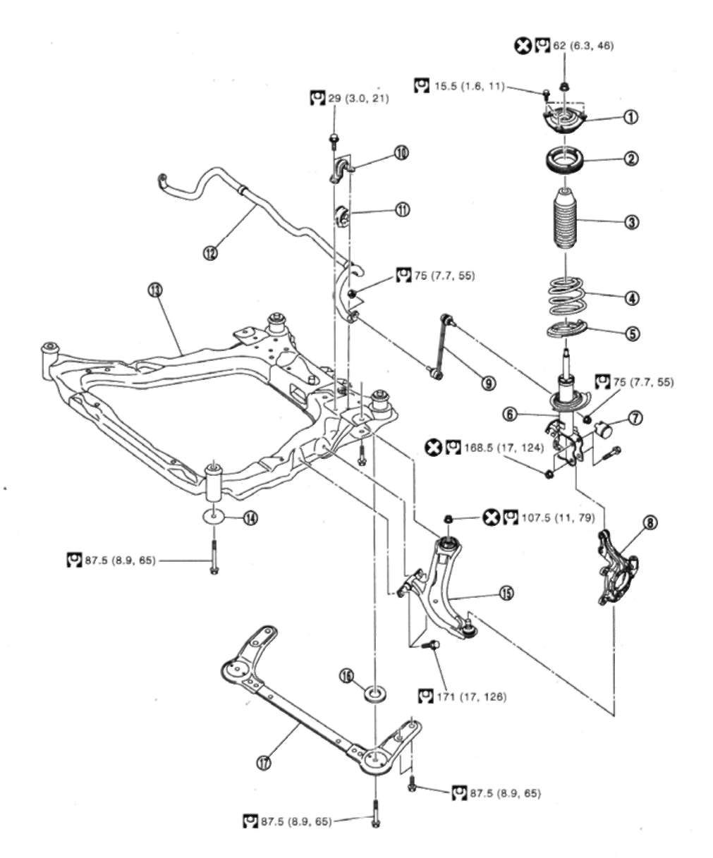 Передняя подвеска ниссан кашкай j10 схема