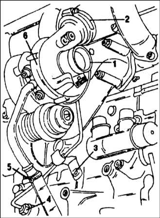  Снятие и установка турбокомпрессора Citroen Xantia