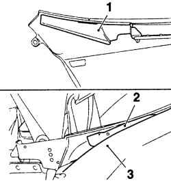 Клейкая лента для установки накладки переднего крыла на раму ветрового стекла