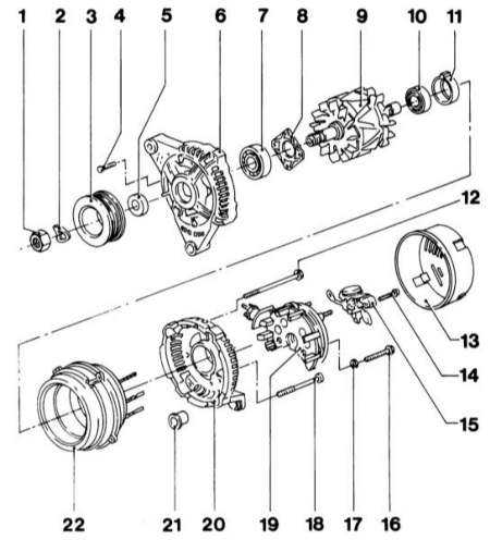  Снятие и установка генератора Opel Corsa