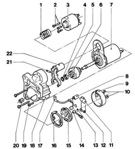  Снятие и установка стартера Opel Corsa