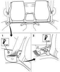  Снятие и установка заднего сиденья Opel Corsa