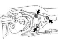  Снятие и установка э/мотора заднего стеклоочистителя Opel Corsa