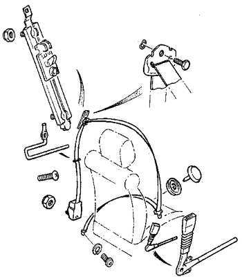  Ремень безопасности переднего сиденья Opel Vectra B
