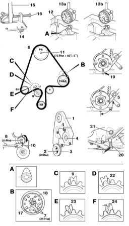  Снятие и установка ремня привода ГРМ Opel Astra
