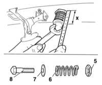  Снятие и установка компонентов замка капота Opel Astra
