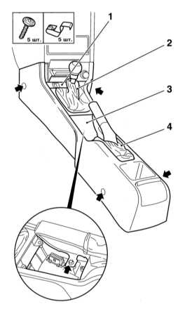  Снятие и установка центральной консоли Opel Astra