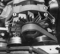  Проверка натяжения клинового ремня Renault 19