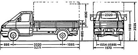  База 3320 мм Volkswagen Transporter