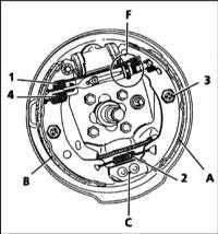  Замена колодок задних тормозных механизмов Renault Megane