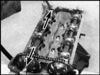  Снятие, осмотр и установка распредвала (распредвалов) и гидравлических   толкателей клапанов Saab 9000