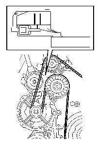 Проверка состояния и натяжения ремня привода вспомогательных агрегатов Saab 95