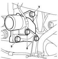 Снятие и установка термостата Saab 95