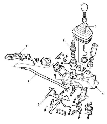  Регулировка, снятие и установка привода переключения передач и замка зажигания Saab 95