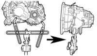  Снятие и установка РКПП 4-цилиндровых двигателей Saab 95