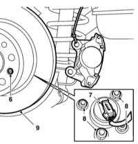  Снятие и установка компонентов вспомогательных систем (ABS/TC/ESP) Saab 95