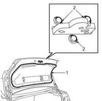 Снятие и установка крышки багажника и её компонентов Saab 95