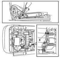  Снятие и установка замков ремней безопасности Saab 95