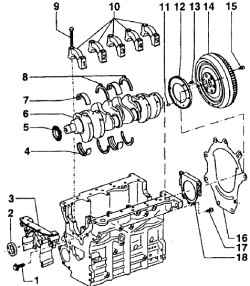 Блок-картер двигателя (блок цилиндров) в сборе