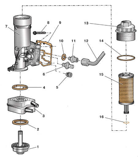  Масляный фильтр дизельного двигателя Skoda Fabia