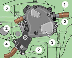  Снятие и установка вакуумного насоса дизельного двигателя Skoda Fabia