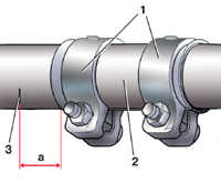  Снятие и установка приемной трубы глушителя (бензиновые   двигатели) Skoda Fabia