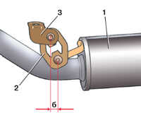  Снятие и установка приемной трубы глушителя (дизельные   двигатели) Skoda Fabia