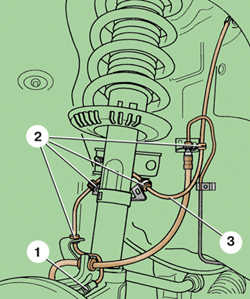  Замена провода датчика частоты вращения колеса Skoda Fabia