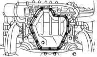  Снятие и установка нижней секции поддона картера и маслозаборника Subaru Legacy Outback