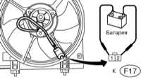  Проверка исправности функционирования, снятие, обслуживание и   установка вентиляторов системы охлаждения Subaru Legacy Outback