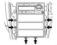  Снятие и установка панели управления функционированием систем   отопления/вентиляции/кондиционирования воздуха Subaru Legacy Outback