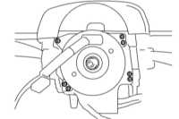  Снятие, установка и проверка исправности функционирования датчика   угла поворота рулевого колеса VDC Subaru Legacy Outback